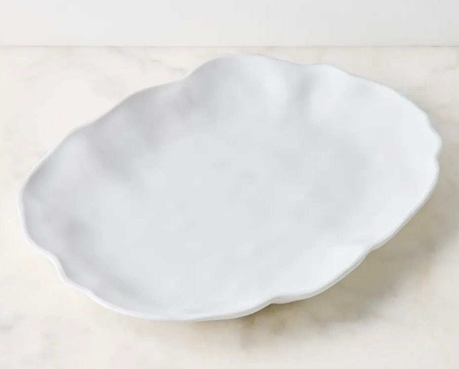 Shallow Oval Bowl Platter Luxury Melamine