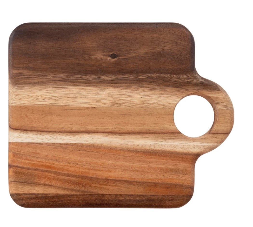 Wood Cheese/Cutting Board with Handle, Suar Wood