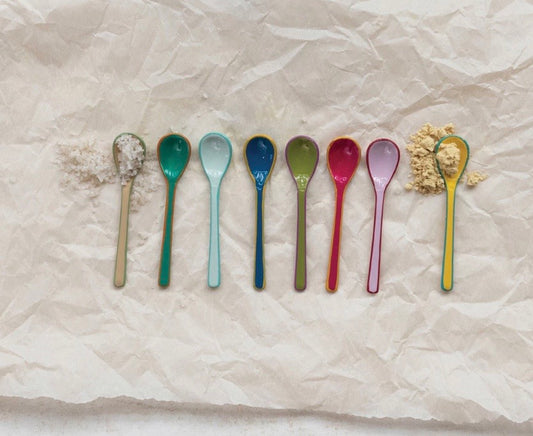 Mini Bright Enamel Spoons, 8 Various Colors, 3", Sold Individually