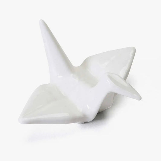 White Crane Chopstick Rest, Origami