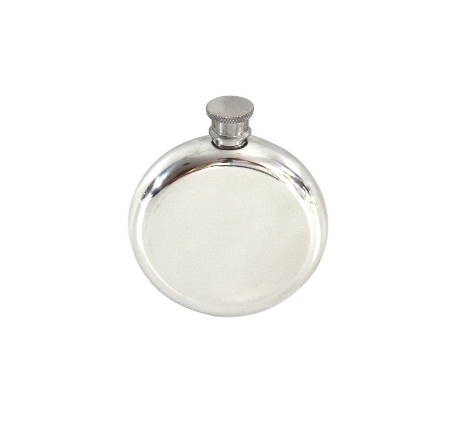 Compass Flask, Working Compass, English Pewter