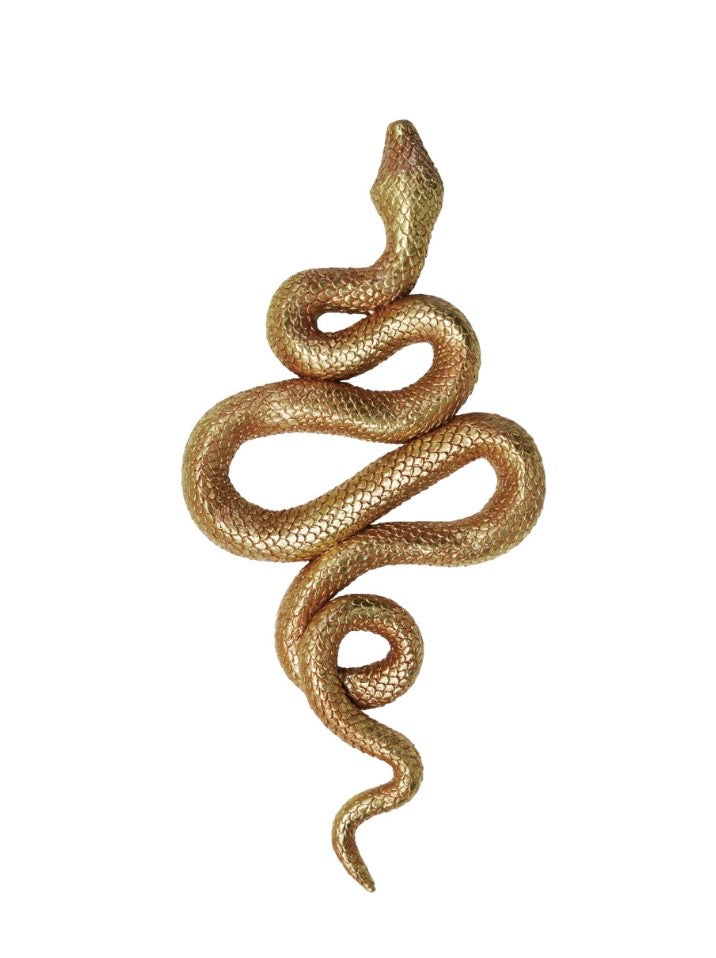 Gold Snake Decor, 12" Long