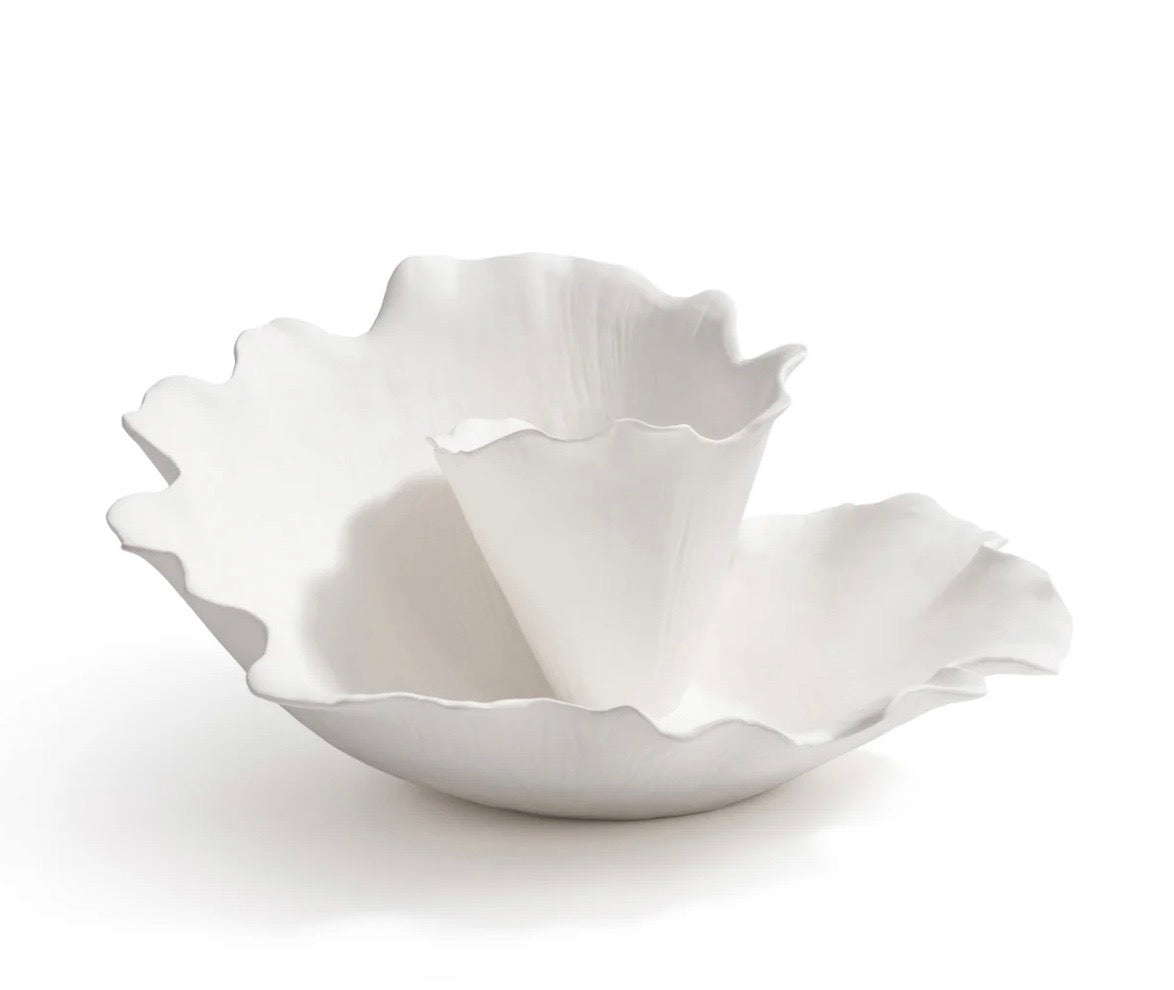 Oceana Handmade Ceramic Tabletop Centerpiece, 14.75 in x 6.75 in