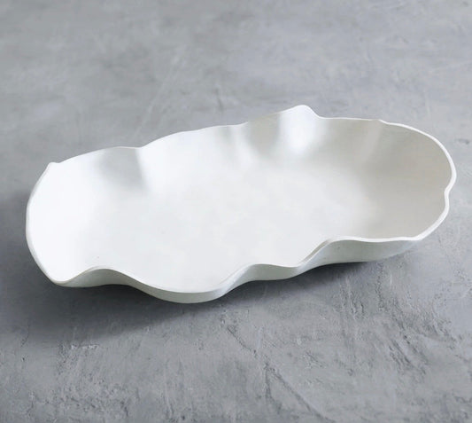 Shallow Oval Bowl Platter Luxury Melamine