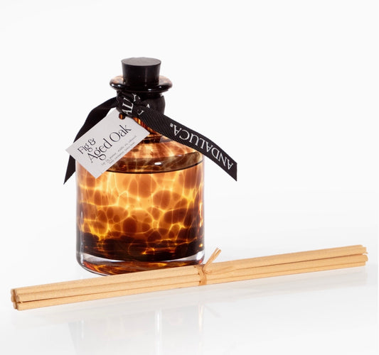 Diffuser Tortoise Glass Fig & Aged Oak Amber Scent