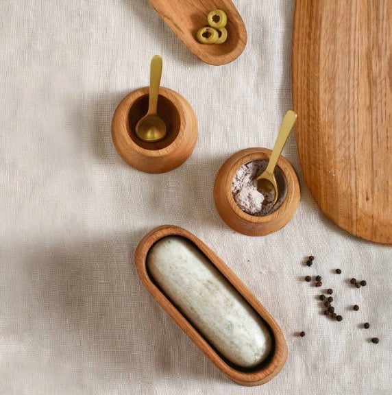 Mortar and Pestle - Oak and Marble