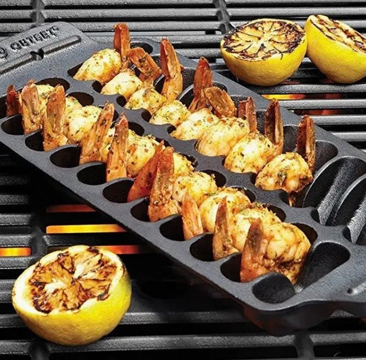 Shrimp Grill Pan, Cast Iron