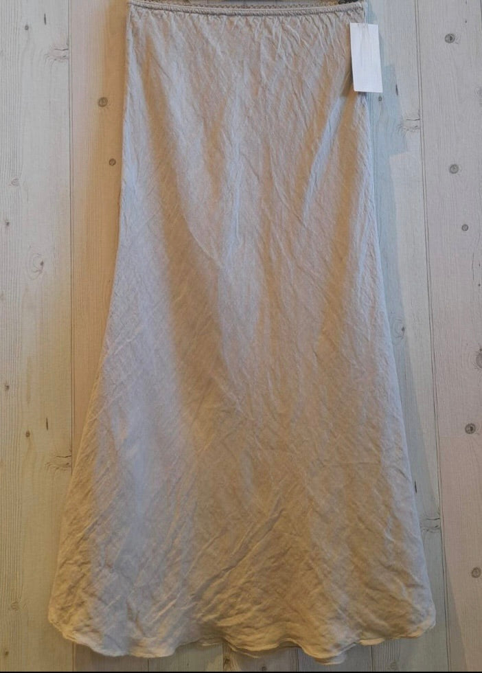 Linen Bias Cut Skirt, 100% Linen, Made in Italy