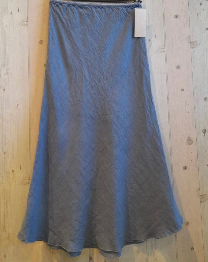 Linen Bias Cut Skirt, 100% Linen, Made in Italy