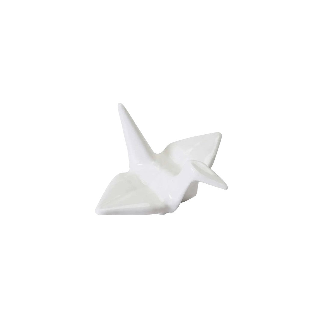 White Crane Chopstick Rest, Origami