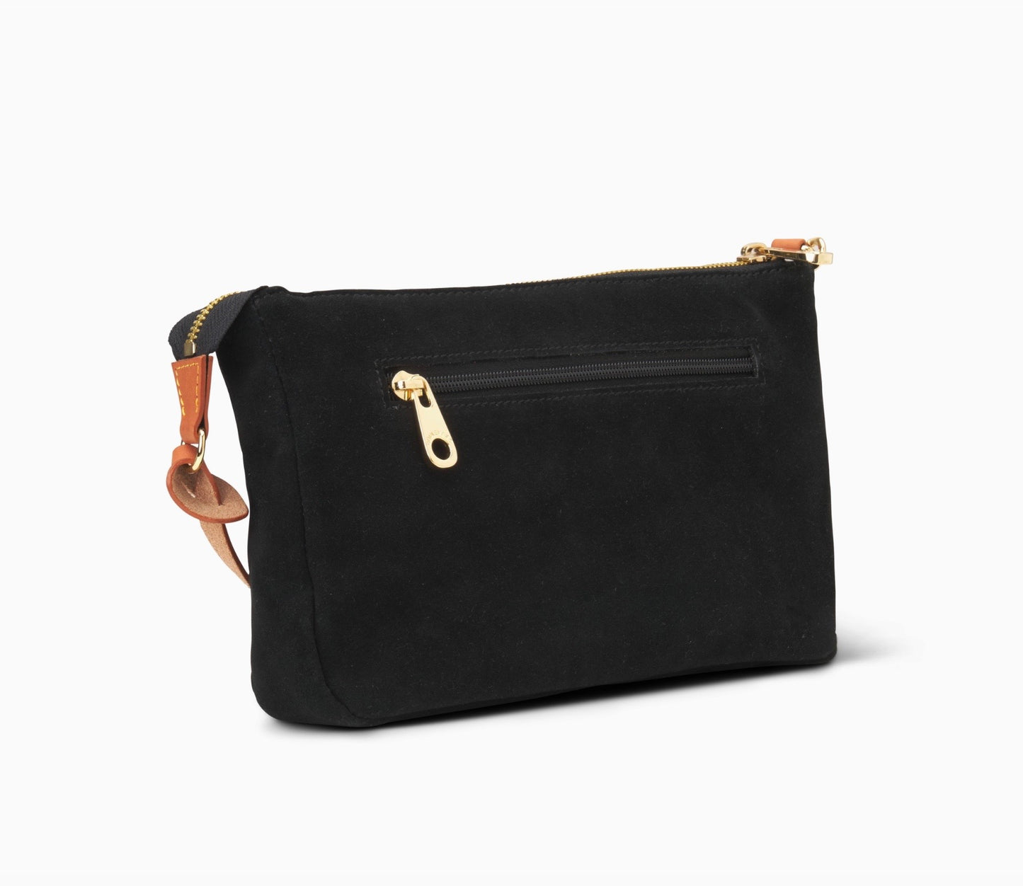 Suede Shoulder Bag - Jet Black