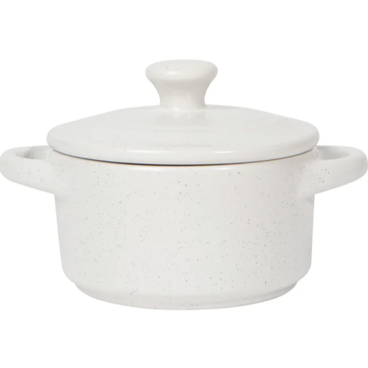 White Stoneware Cocotte Brie Baker