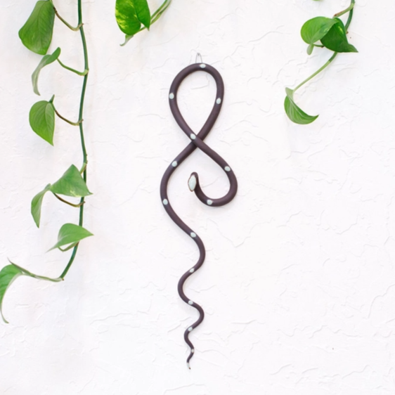 Ceramic Wall Snake Decorative, Large