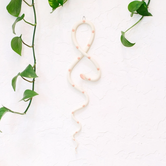 Ceramic Wall Snake Decorative, Large