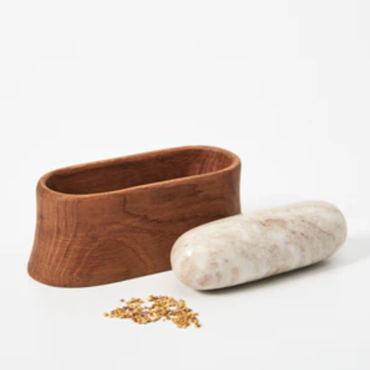 Mortar and Pestle - Oak and Marble