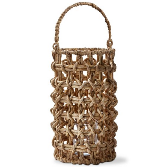 Natural Water Hyacinth Lantern, Seagrass