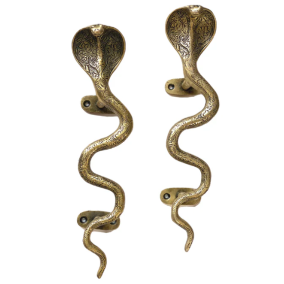 Cobra Snake Brass Handle