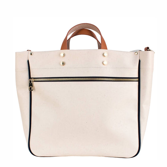Everyday Canvas Tote with Leather Accents