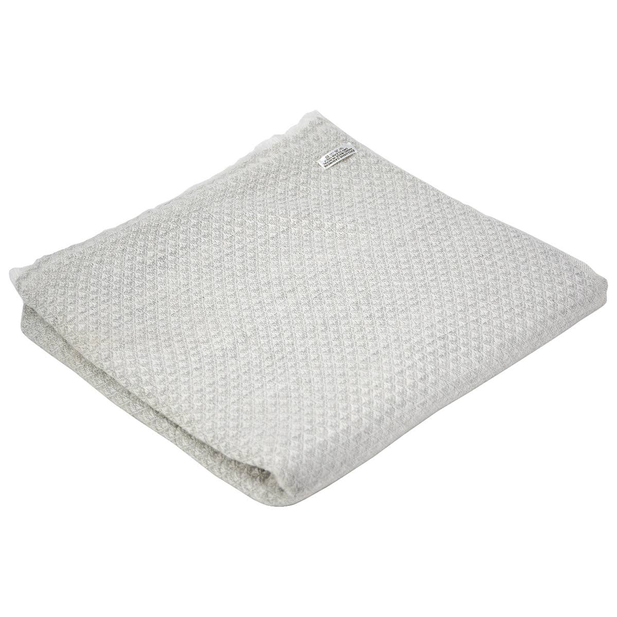 Natural Cashmere Blanket, Mini Herringbone Pattern