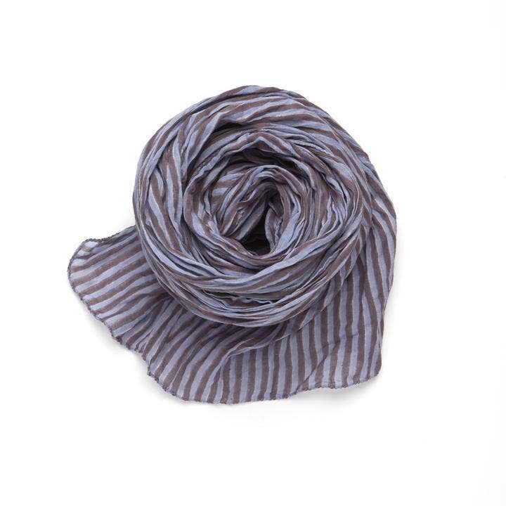 Cote Sud Stripe-Wine Heather Scarf
