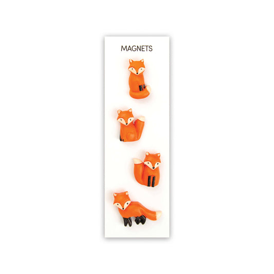 Colorful FOX Magnets Set of 4