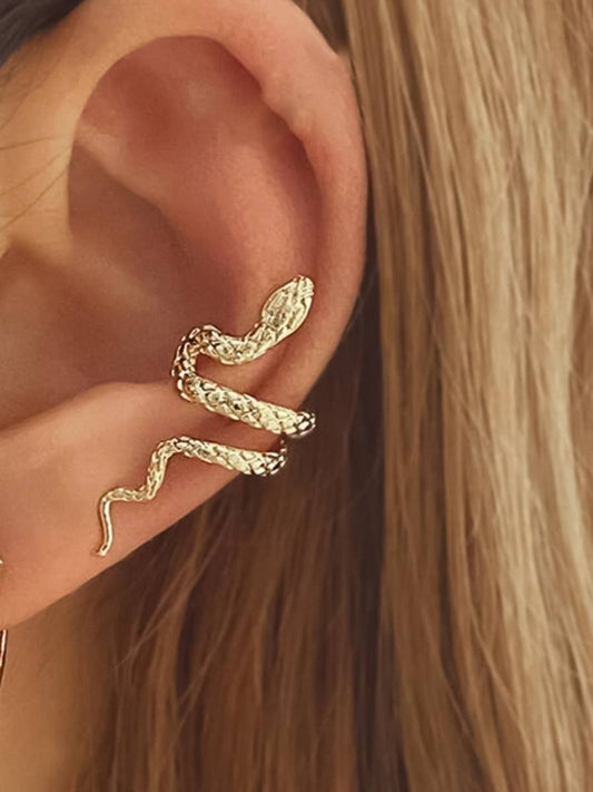 Khari 18K Gold Non-Tarnish Serpent Ear Cuff