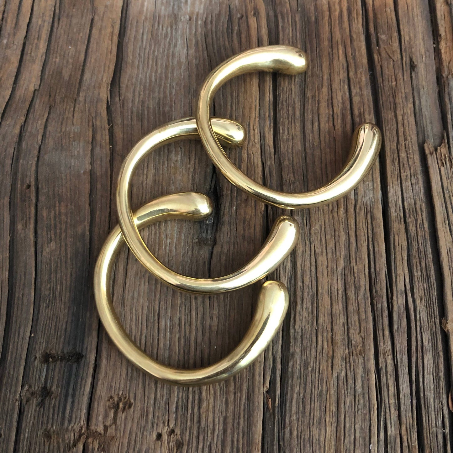 Modern Classic Brass Cuff Bracelet, 100% Recycled Brass, Made by an Artisan's Collective Africa