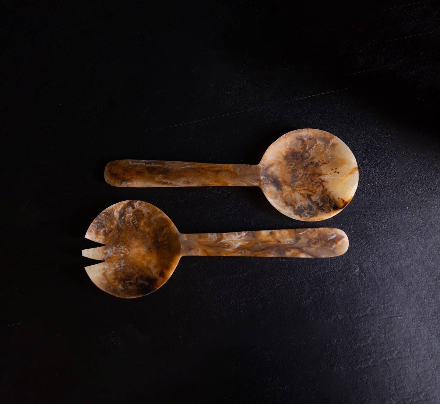 Tortoiseshell Salad Servers Set of 2